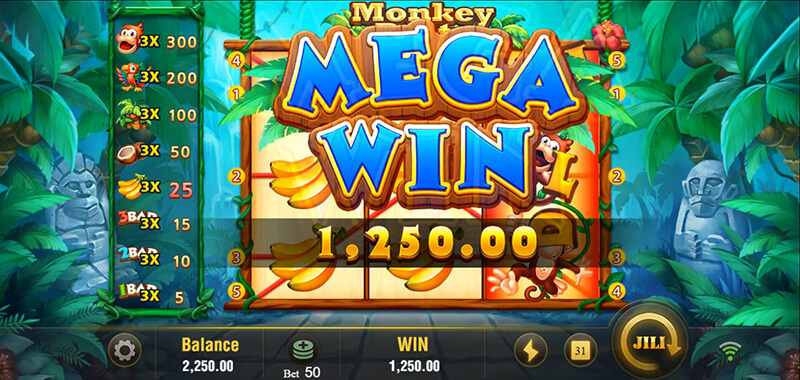 JILI Monkey Party Slot - Mega Win