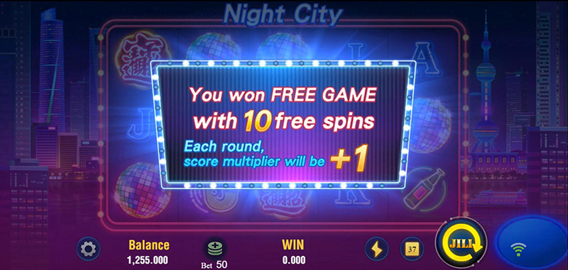 JILI Night City Slot - 10 Free Spins