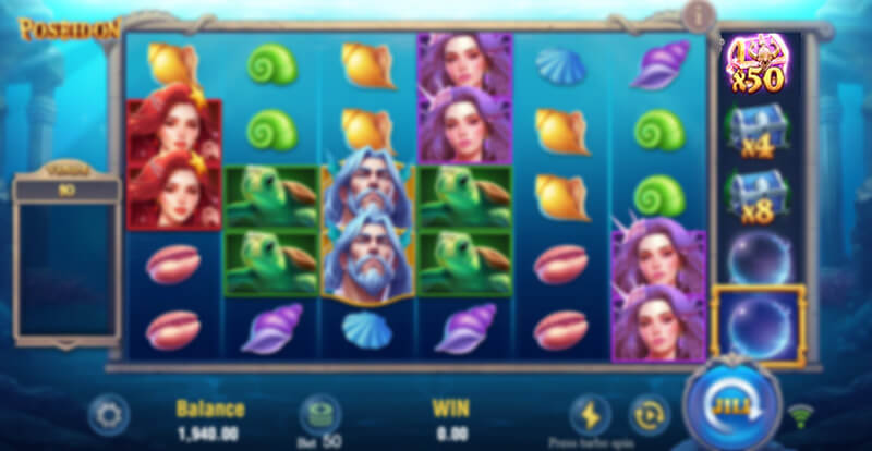 JILI Poseidon Slot - Purple Treasure Chest Symbol