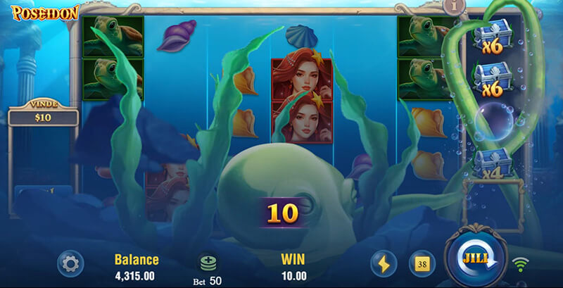 JILI Poseidon Slot - Octopus Symbol Effect