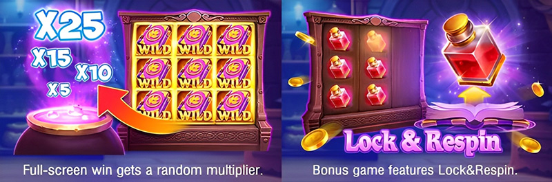 JILI Potion Wizard Slot - Bonus Features