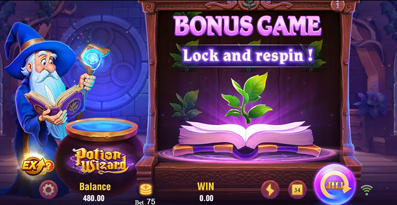 JILI Potion Wizard Slot - Free Spins Bonus