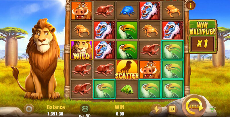 JILI Safari Mystery Slot - Mystery Symbol Nudges Feature