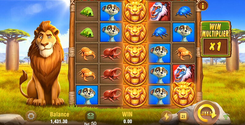 JILI Safari Mystery Slot - Golden Lion Symbol