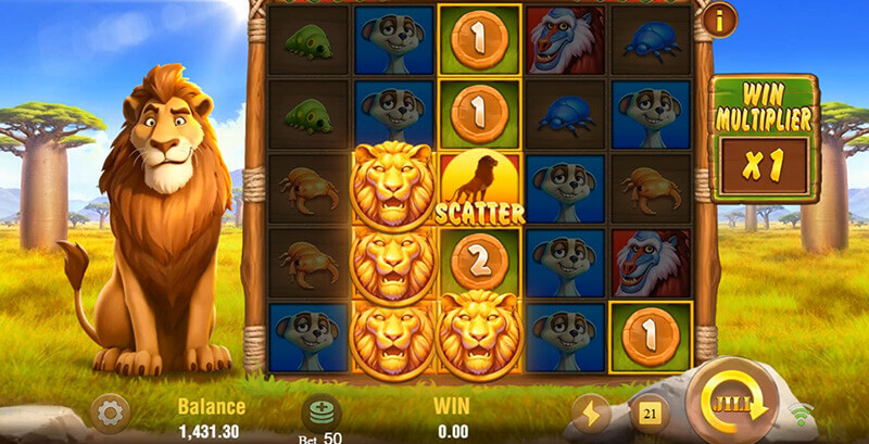 JILI Safari Mystery Slot - Converter Symbol Golden Lion Symbol