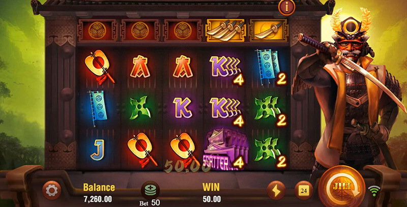 JILI Shogun Slot - Scatter Splitting-Symbols