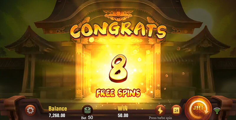 JILI Shogun Slot - 8 Free Spins