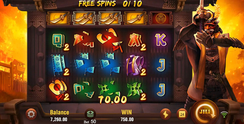 JILI Shogun Slot - Bonus Symbol Hold