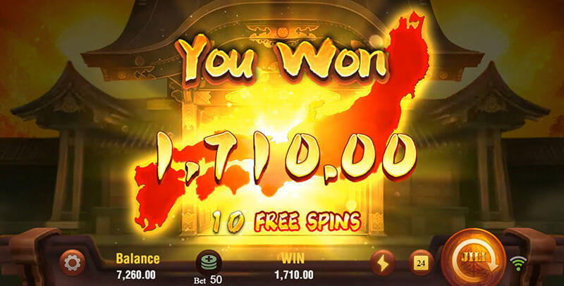 JILI Shogun Slot - Total Win