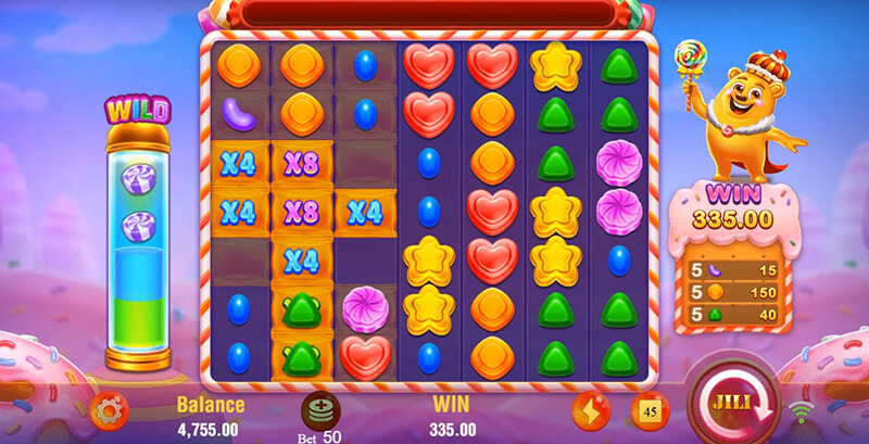 JILI Sweet Land Slot - Wild Bombs 3x3 Grids Explosion