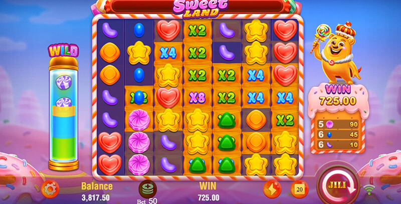 JILI Sweet Land Slot - Multiplier Spots Marked Spots Remain