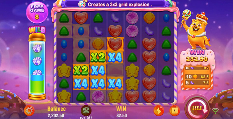 JILI Sweet Land Slot - Free Spins Bonus Multipliers Remain