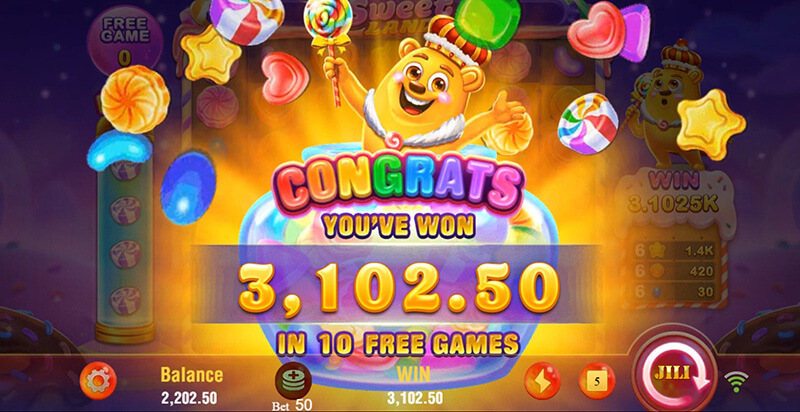JILI Sweet Land Slot - Total Win
