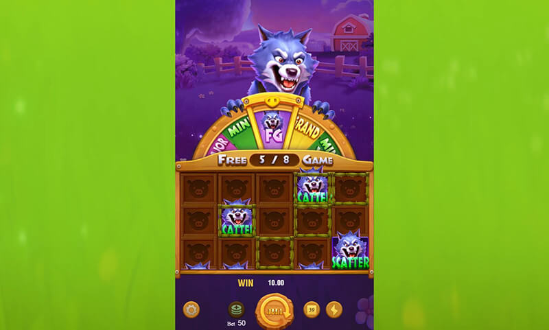 JILI The Pig House Slot - Scatter Symbol Upgrade the Framed Level