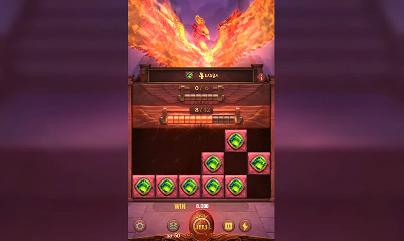 JILI Trial of Phoenix Slot - Reverse Cascading Reels Feature