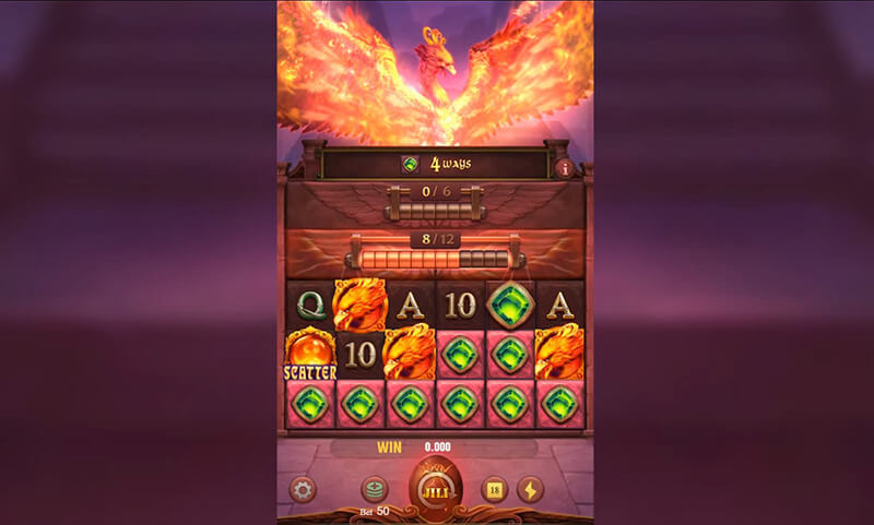 JILI Trial of Phoenix Slot - Reverse Cascading Reels Feature