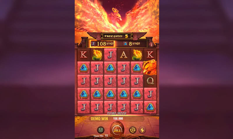 JILI Trial of Phoenix Slot - Expanded 6x5 Grid With 15625 Payways
