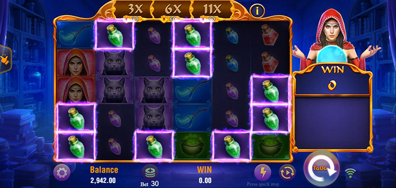 JILI Witches Night Slot - Tumbling Reels Feature